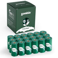 ZOMISIA bolsas compostables para heces, 18 rollos, ideales para paseos y compostaje casero.