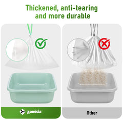 Bolsas ZOMISIA para caja de arena gato, perforadas para dispensación rápida.