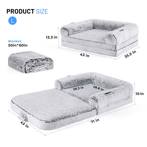 Cama humana ZOMISIA 2 en 1 con asas, fácil de transportar.