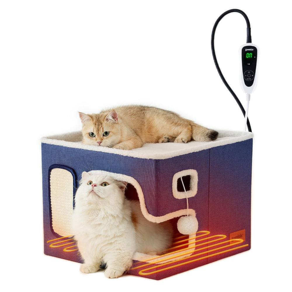 Casa calefactable ZOMISIA exterior para gatos mantiene el ambiente cálido