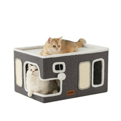Casa ZOMISIA para gatos en interior, espacio amplio para varios felinos.