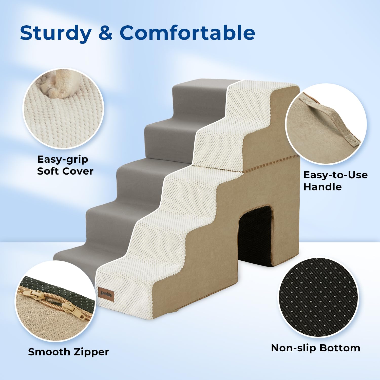ZOMISIA funda desmontable lavable a máquina para limpieza fácil.