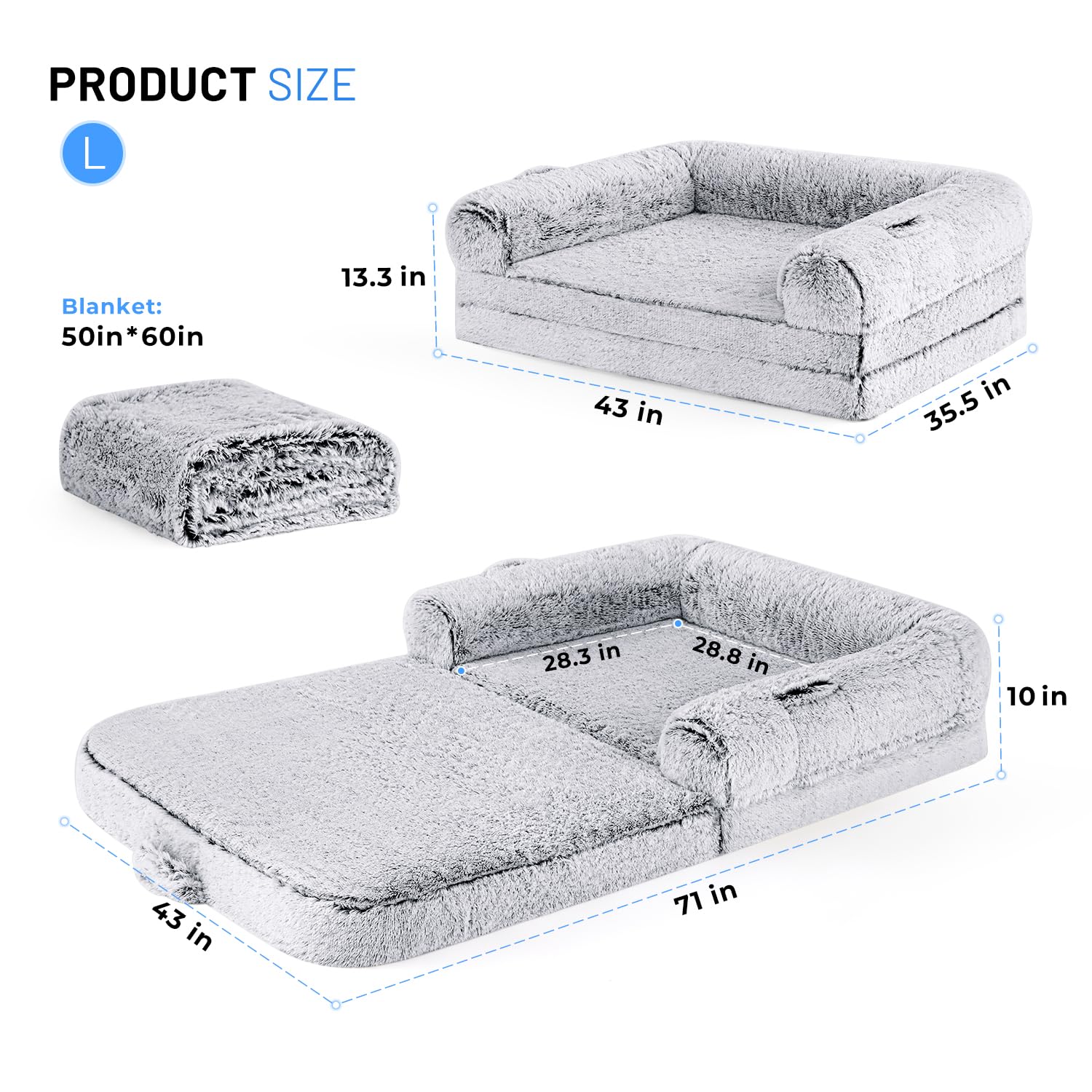 Cama ZOMISIA con diseño 2 en 1 plegable para facilitar transporte