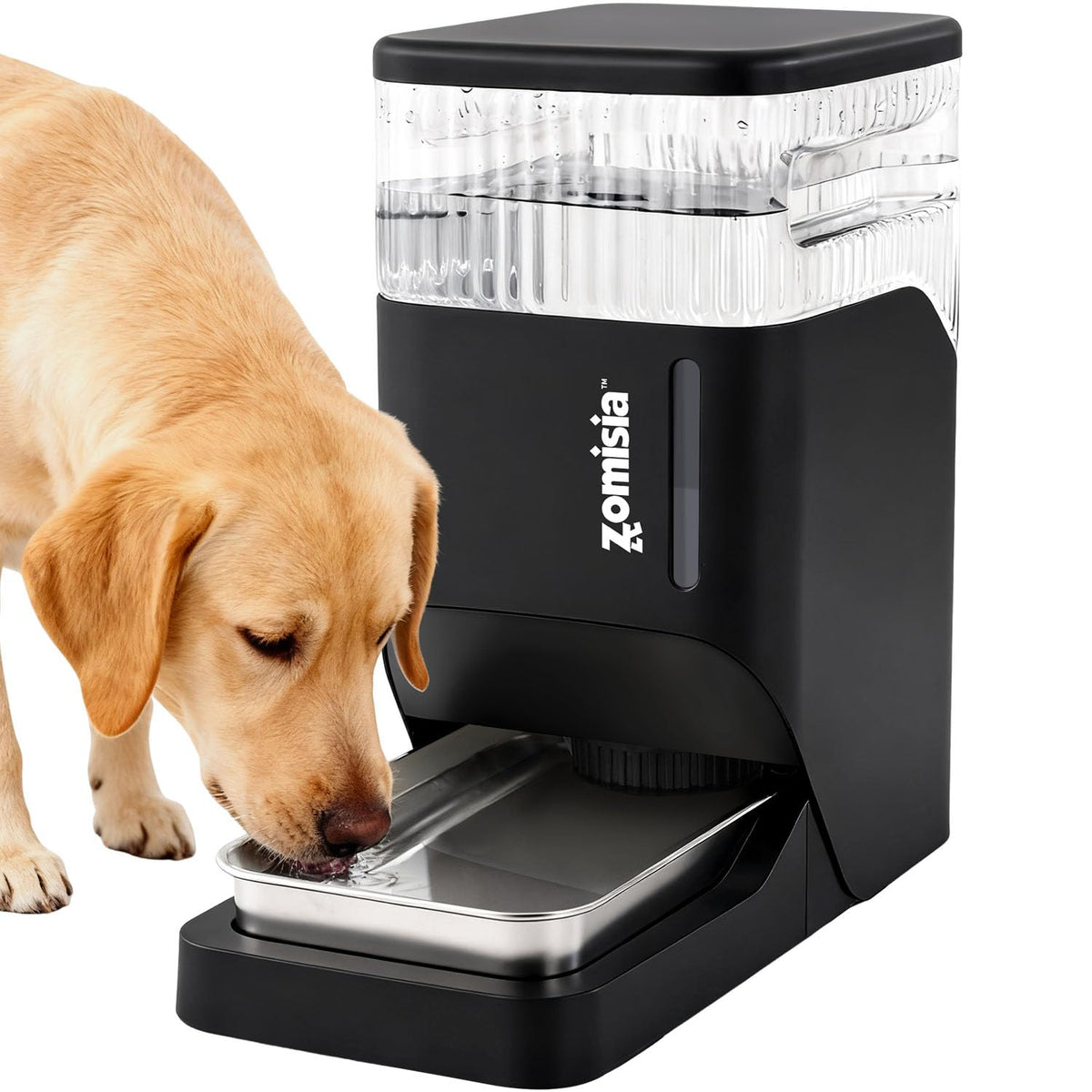 Zomisia dispensador de agua para perros con gravedad de 8L, flujo silencioso.