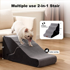 ZOMISIA escalera de 4 pasos para cama, seguridad y versatilidad.