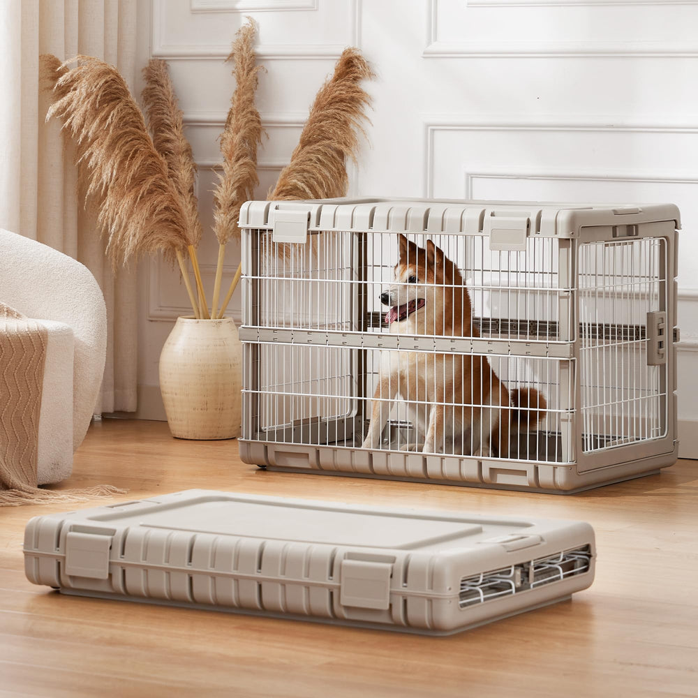 ZOMISIA jaula plegable para perros grandes, fácil almacenamiento.