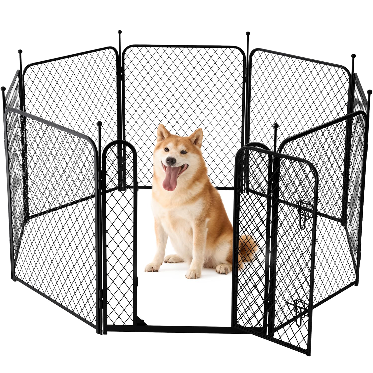 ZOMISIA jaula para perros interior con puerta, supervisión cómoda diaria.