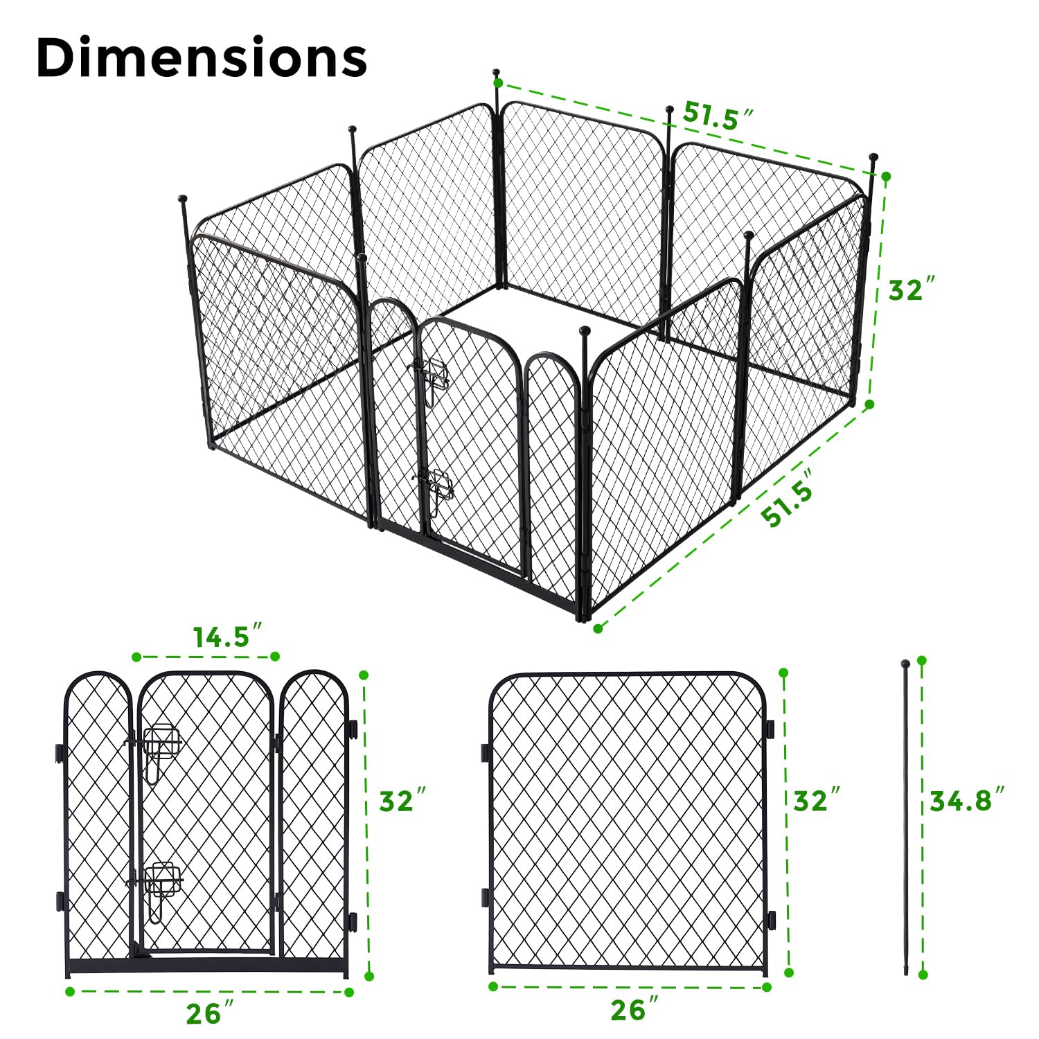 ZOMISIA jaula tamaños 24-32-40 pulgadas, opciones para perros.