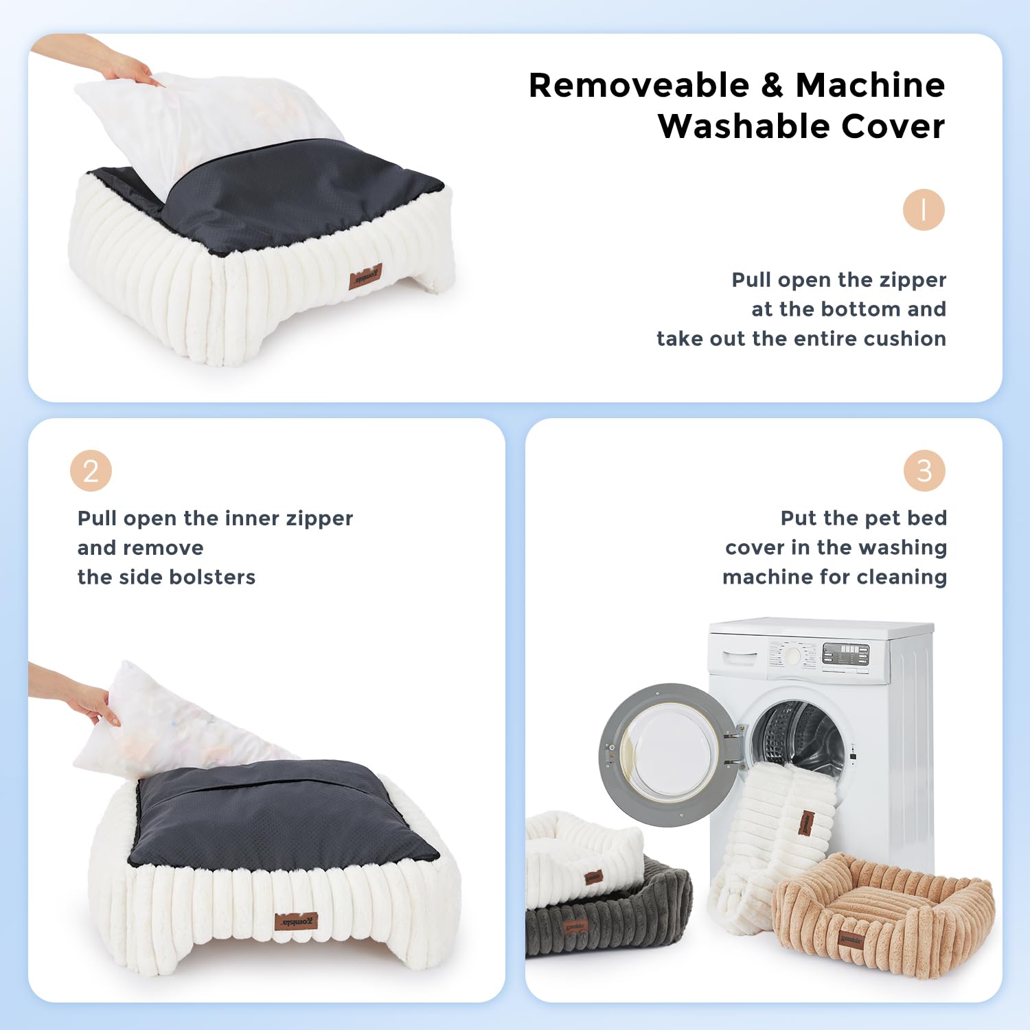 Medidas 20x19x7 de ZOMISIA, cama adecuada para razas pequeñas.
