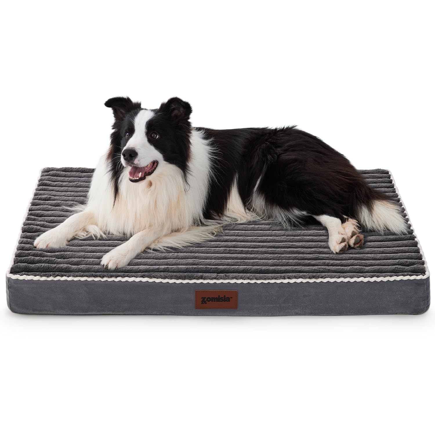 ZOMISIA orthopedic dog crate bed inside a 36-inch kennel for large dogs