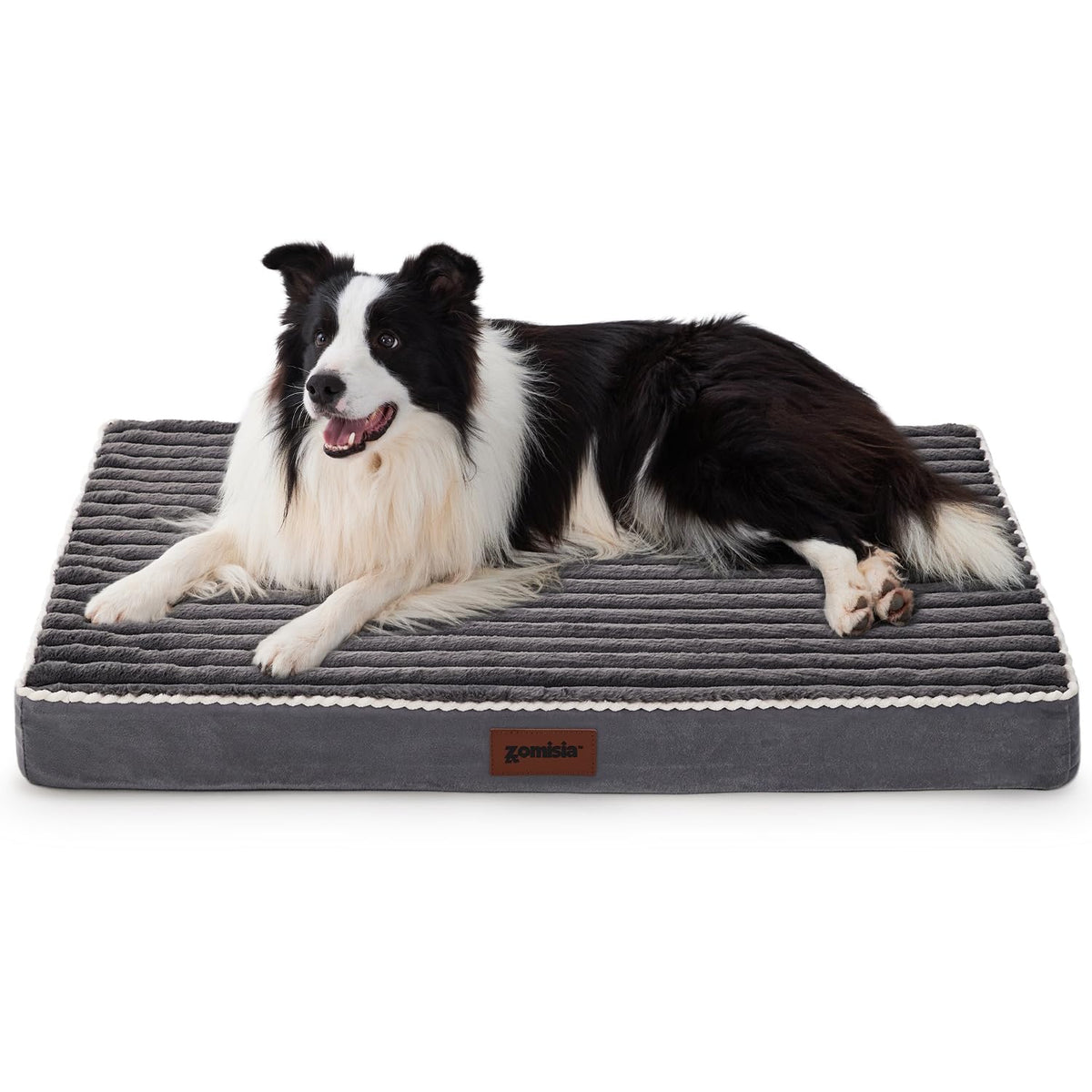 ZOMISIA orthopedic dog crate bed inside a 36-inch kennel for large dogs