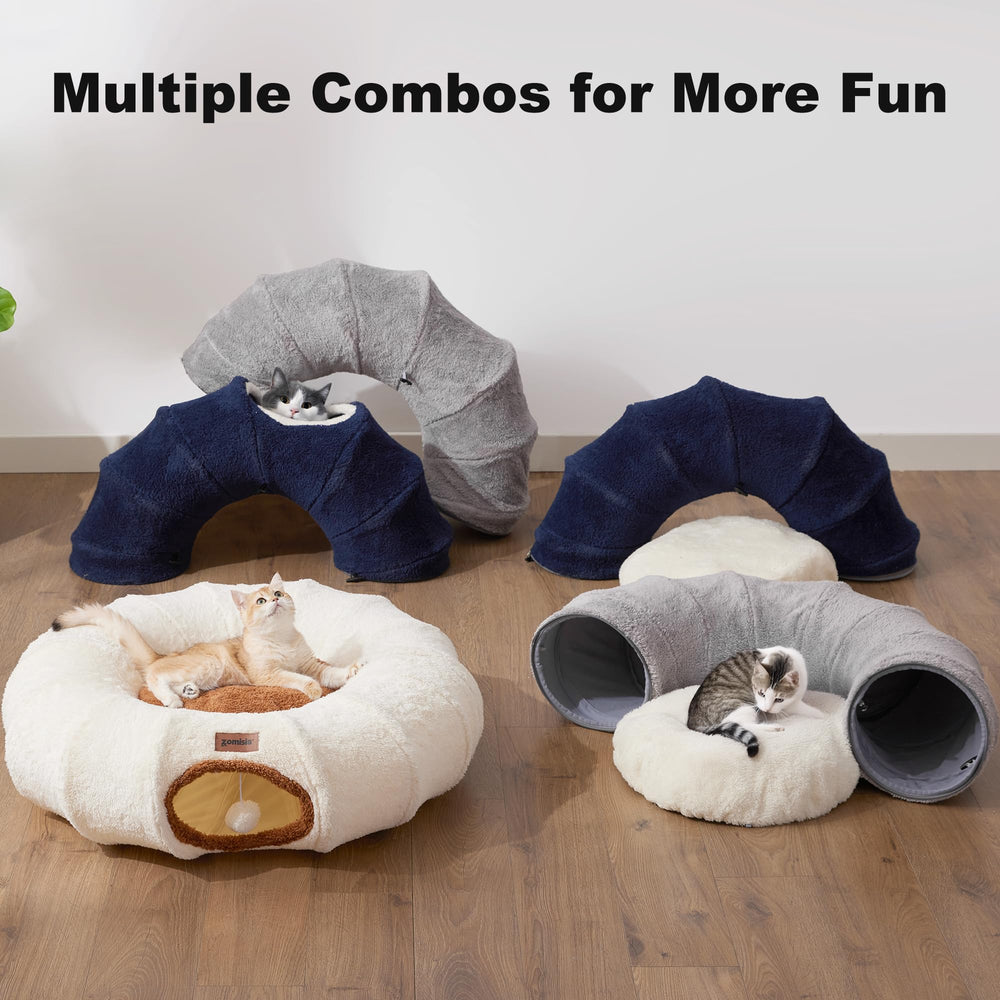 ZOMISIA túnel gato azul marino: diseño elegante para la sala