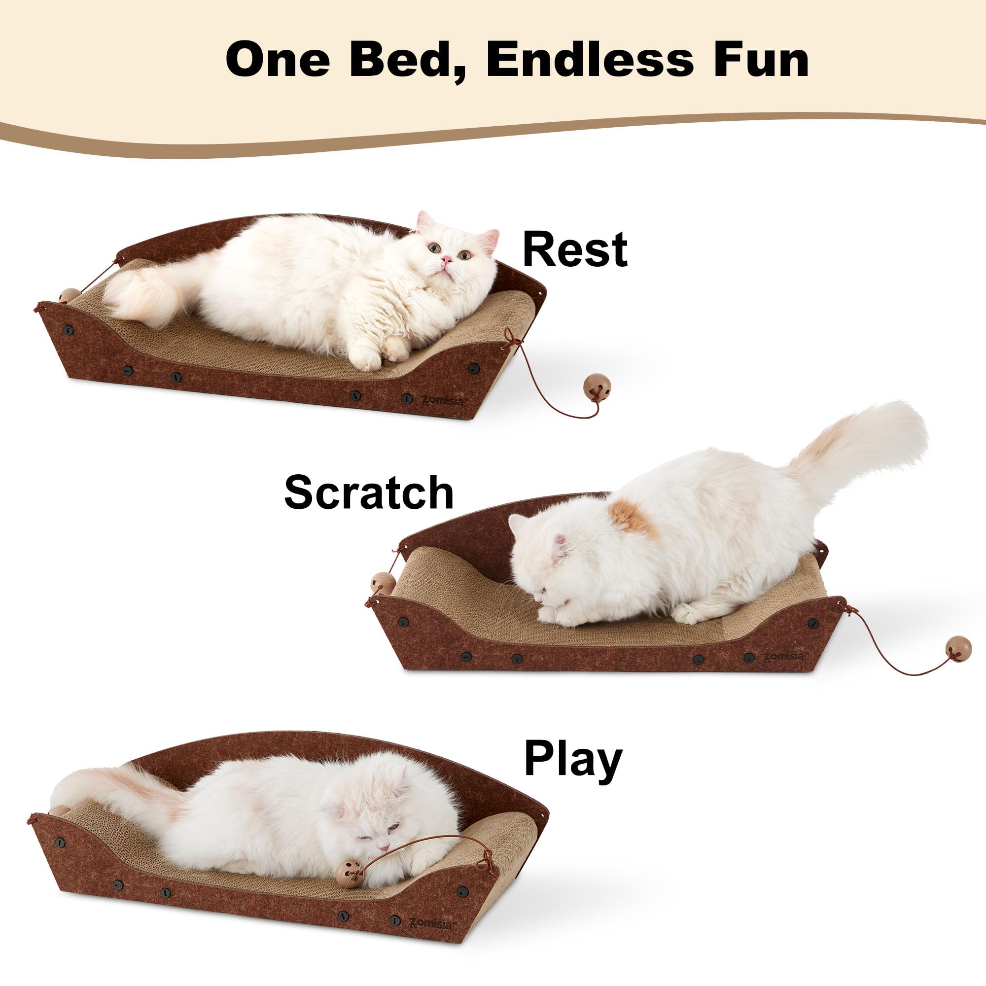 ZOMISIA uso en interiores, ideal para gatos que buscan un rincón cómodo.