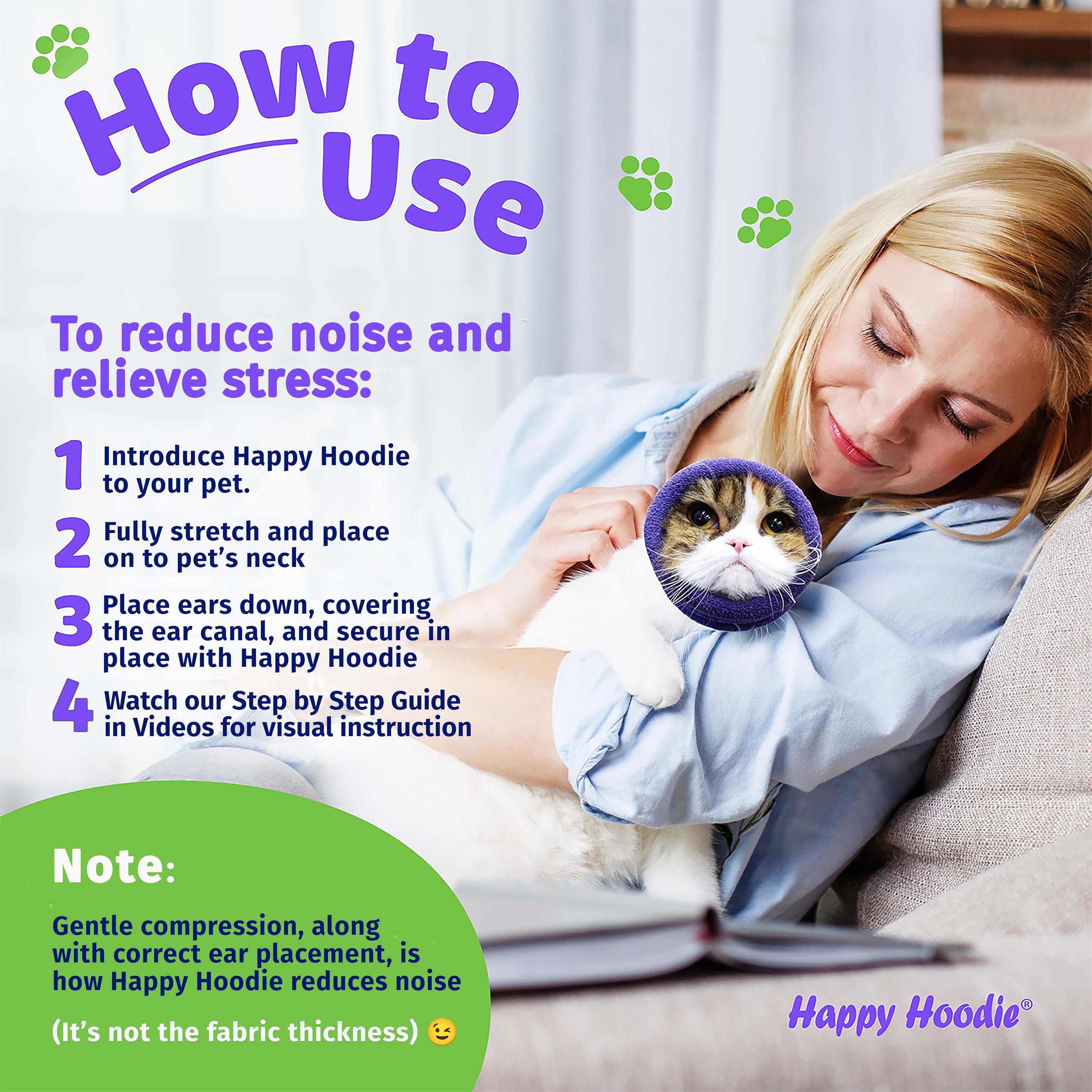 ZONI PETS Happy Hoodie lavable a máquina para uso diario