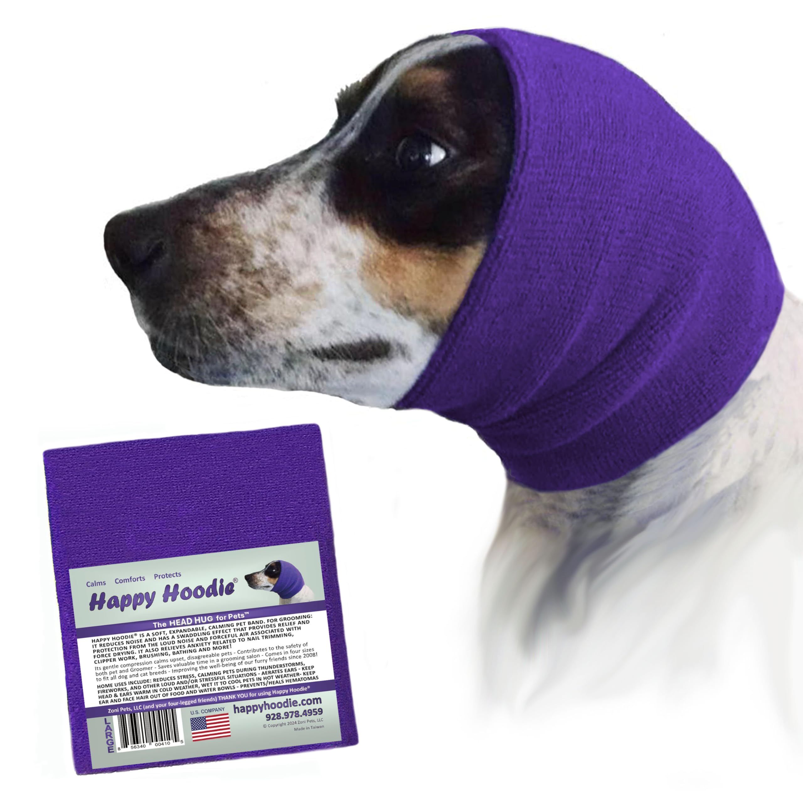 ZONI PETS Happy Hoodie banda calma orejas reduce el estrés durante el grooming