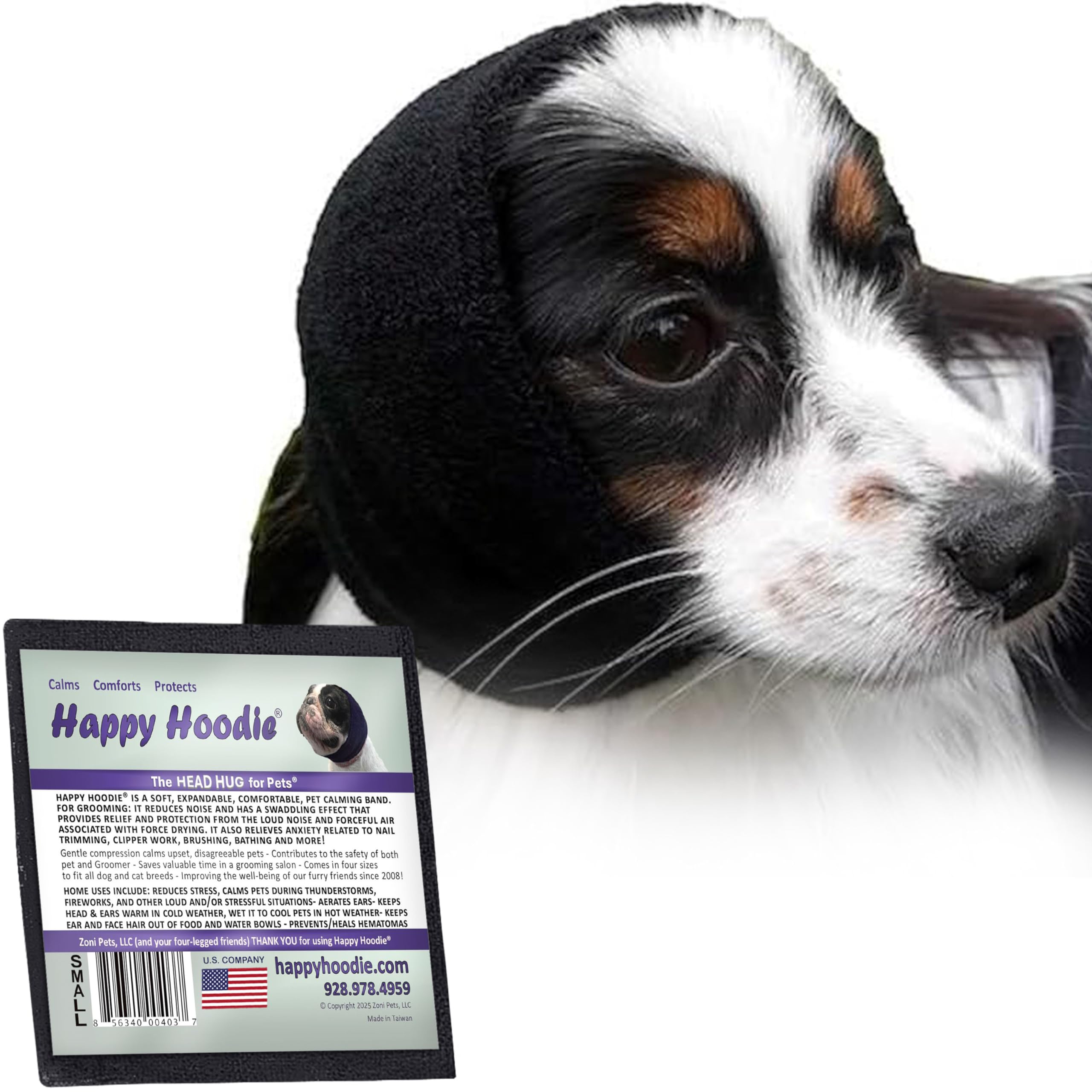 ZONI PETS Happy Hoodie en perro durante aseo para calmar y facilitar el lavado