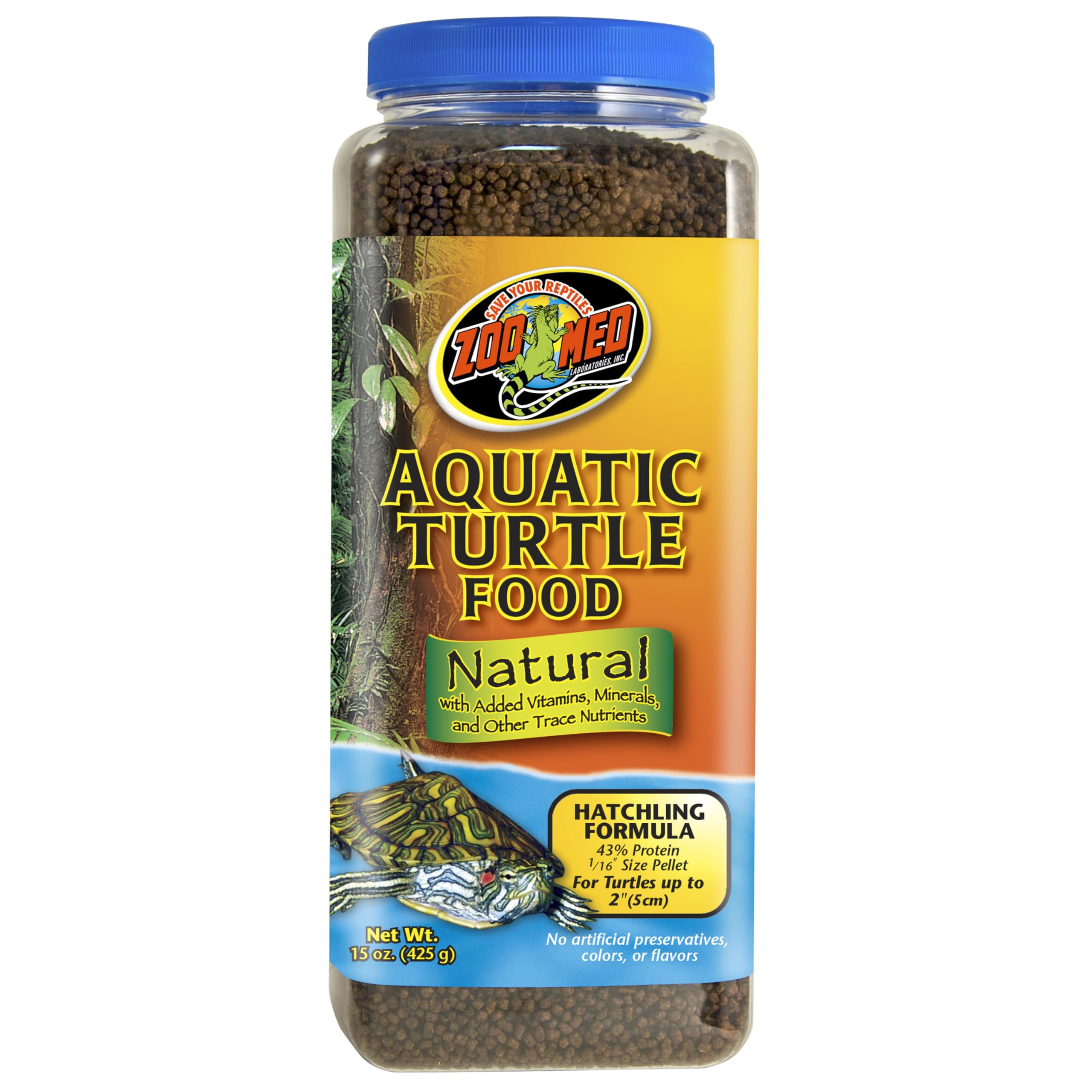 Zoo Med Hatchling Formula, bolitas flotantes para tortugas acuáticas, fácil localización en la superficie