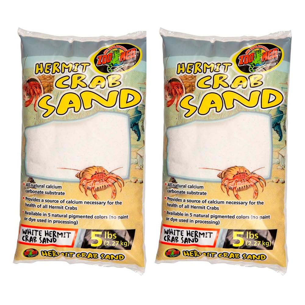 Zoo Med arena blanca para cangrejo ermitaño, sustrato natural para su hábitat.