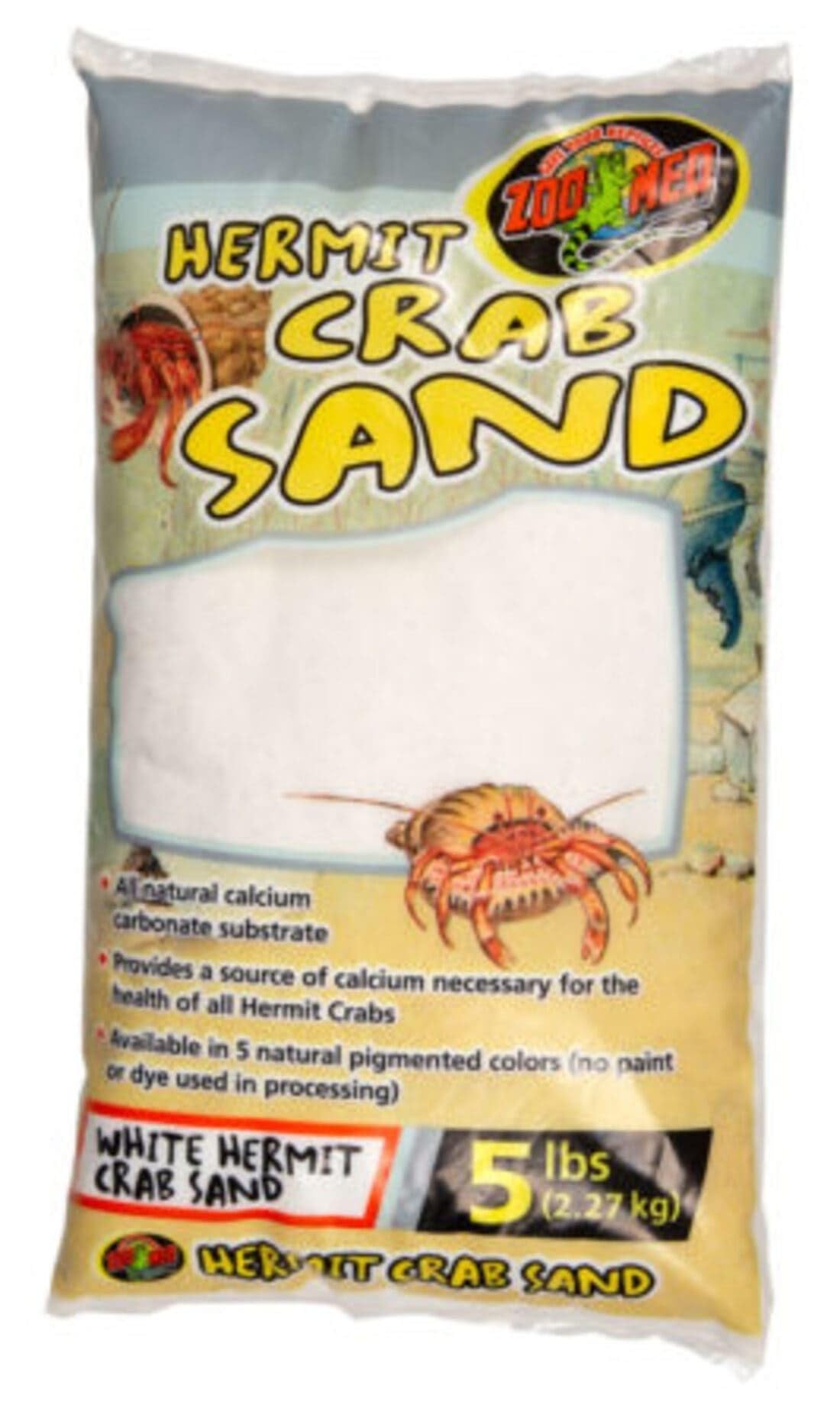 Zoo Med arena blanca para cangrejo ermitaño, fuente de calcio para las conchas.