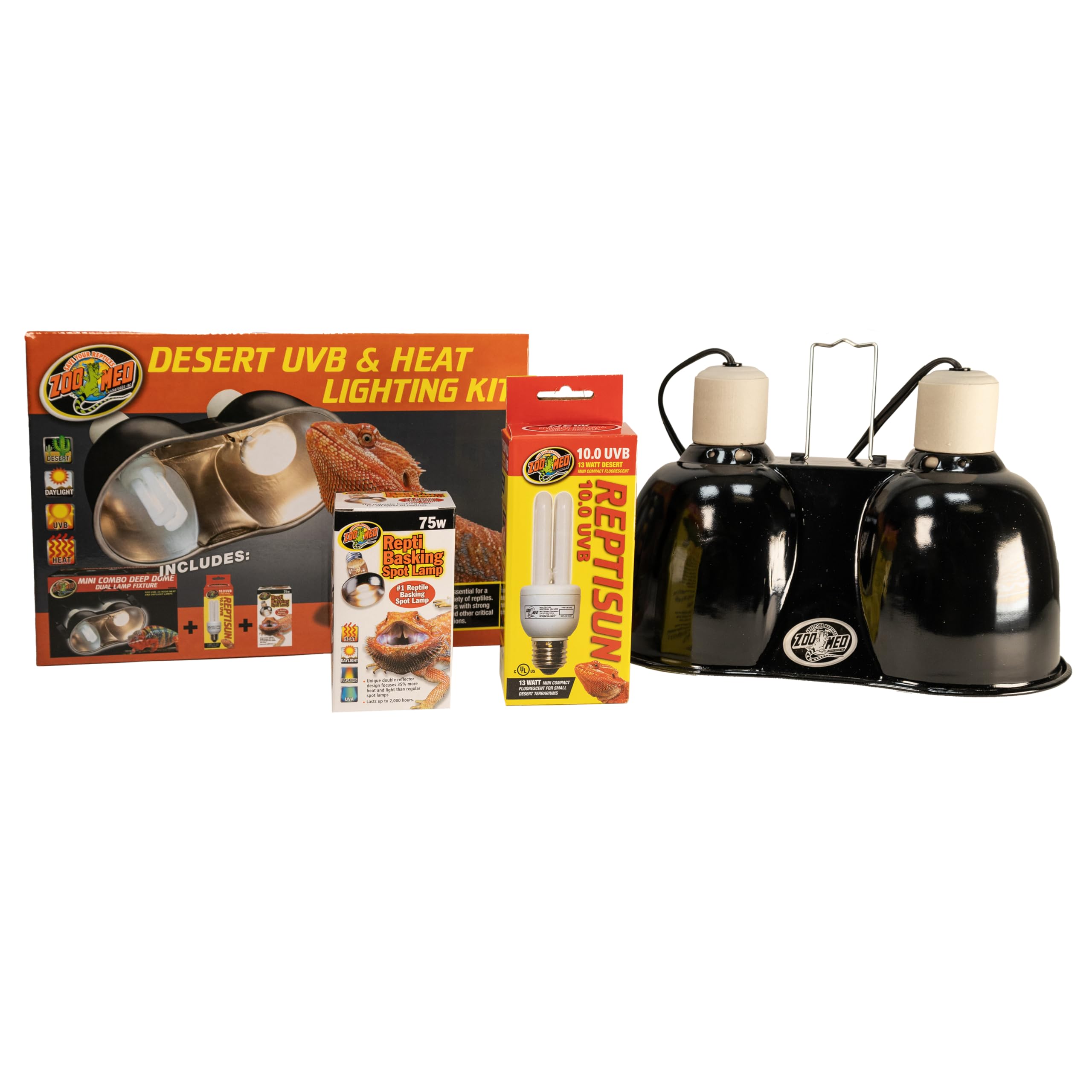 Zoo Med enchufe ceramico doble, soporte duradero para bombillas potentes