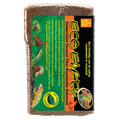 Fibra de coco natural de Zoo Med Eco Earth, material sostenible y biodegradable.