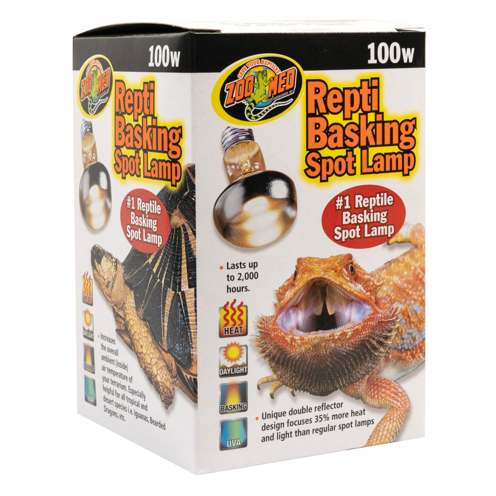 Zoo Med lampara calor 100w, foco frontal para calor focal en terrario.