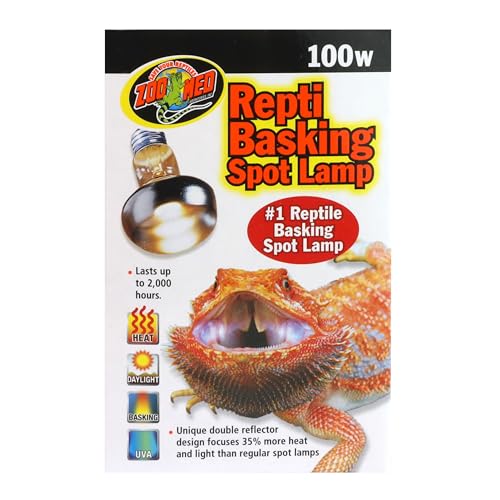 Zoo Med lampara calor 100w, zona cálida definida con reflector.