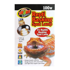 Zoo Med lampara calor 100w, zona cálida definida con reflector.