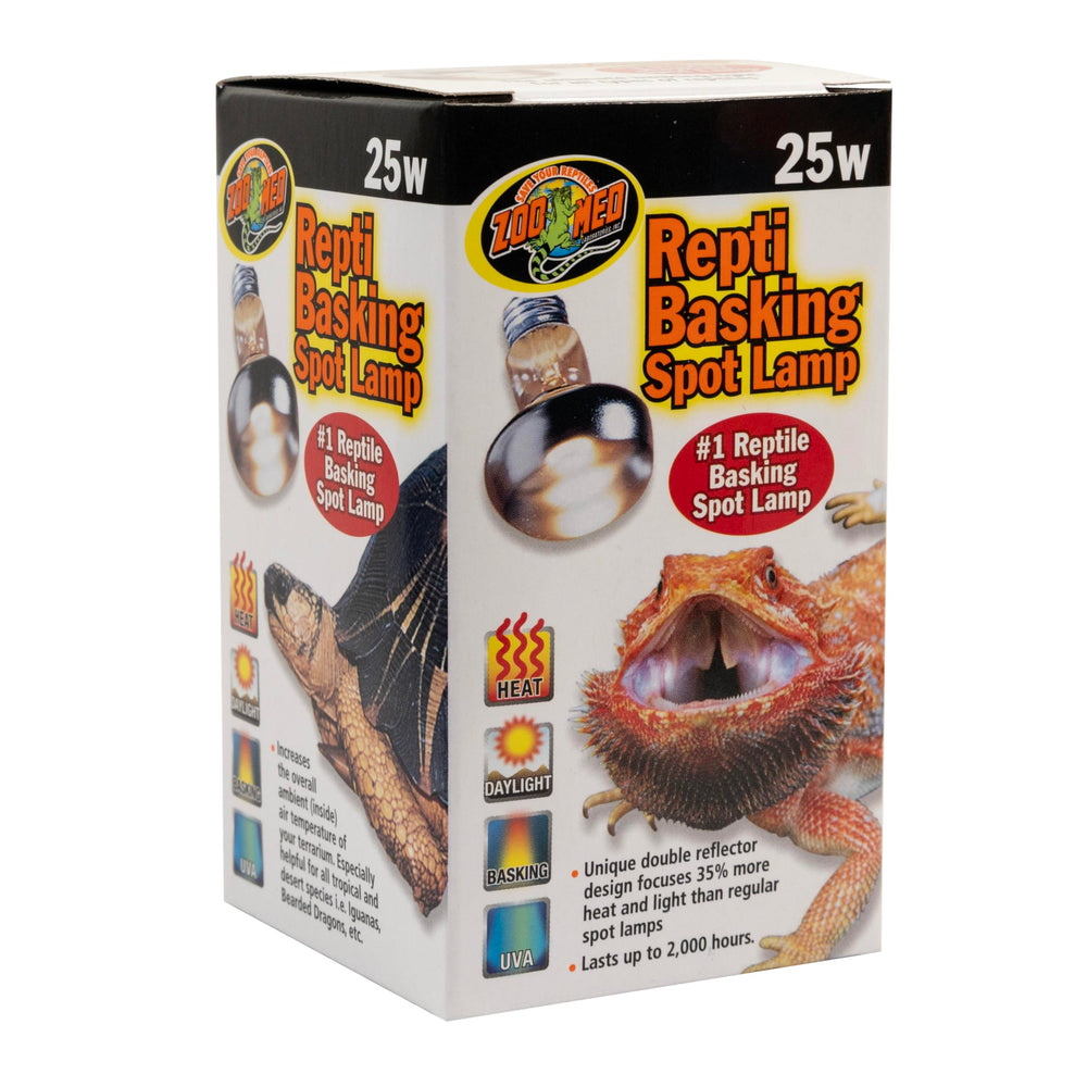 Lámpara Zoo Med con reflector doble para más calor y luz en reptiles.