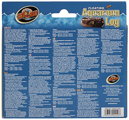 Zoo Med Log Flotante para Acuario Pequeño, ambiente natural, ideal para peces pequeños.