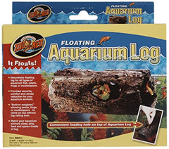 Zoo Med Log Flotante, vista lateral, refugio natural para anfibios en el acuario.