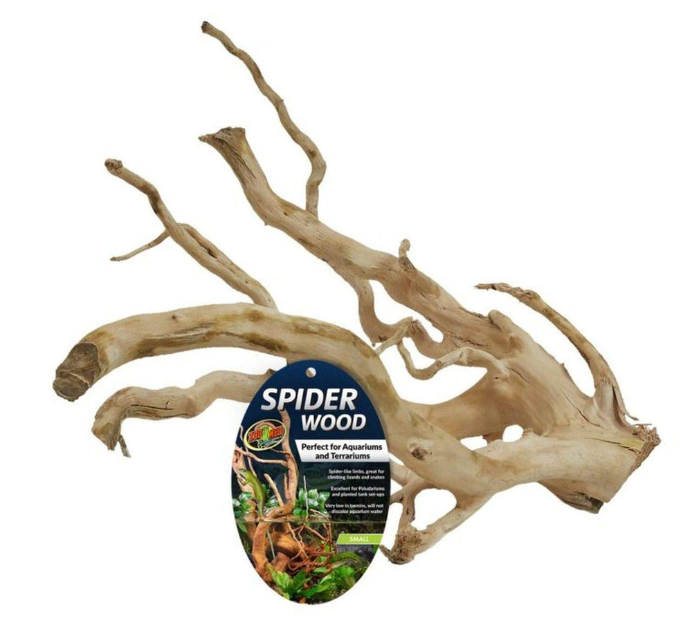 Zoo Med Madera araña 8-12in, ideal para trepar reptiles y paludarios.