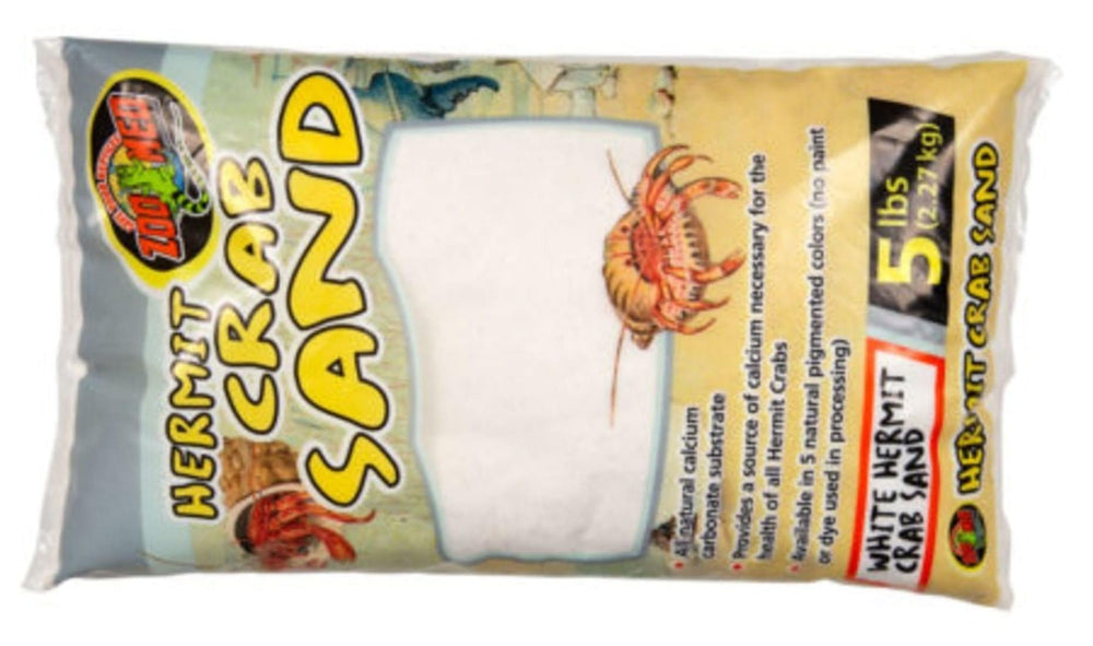 Zoo Med paquete de dos bolsas, arena blanca para cangrejos ermitaños.