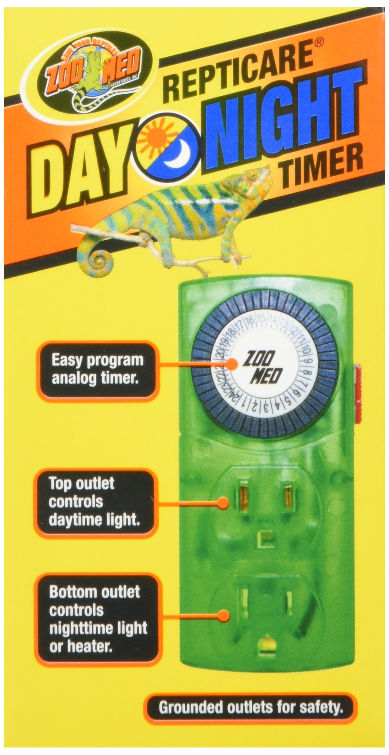 Zoo Med ReptiCare Timer en uso diario para ciclo día y noche