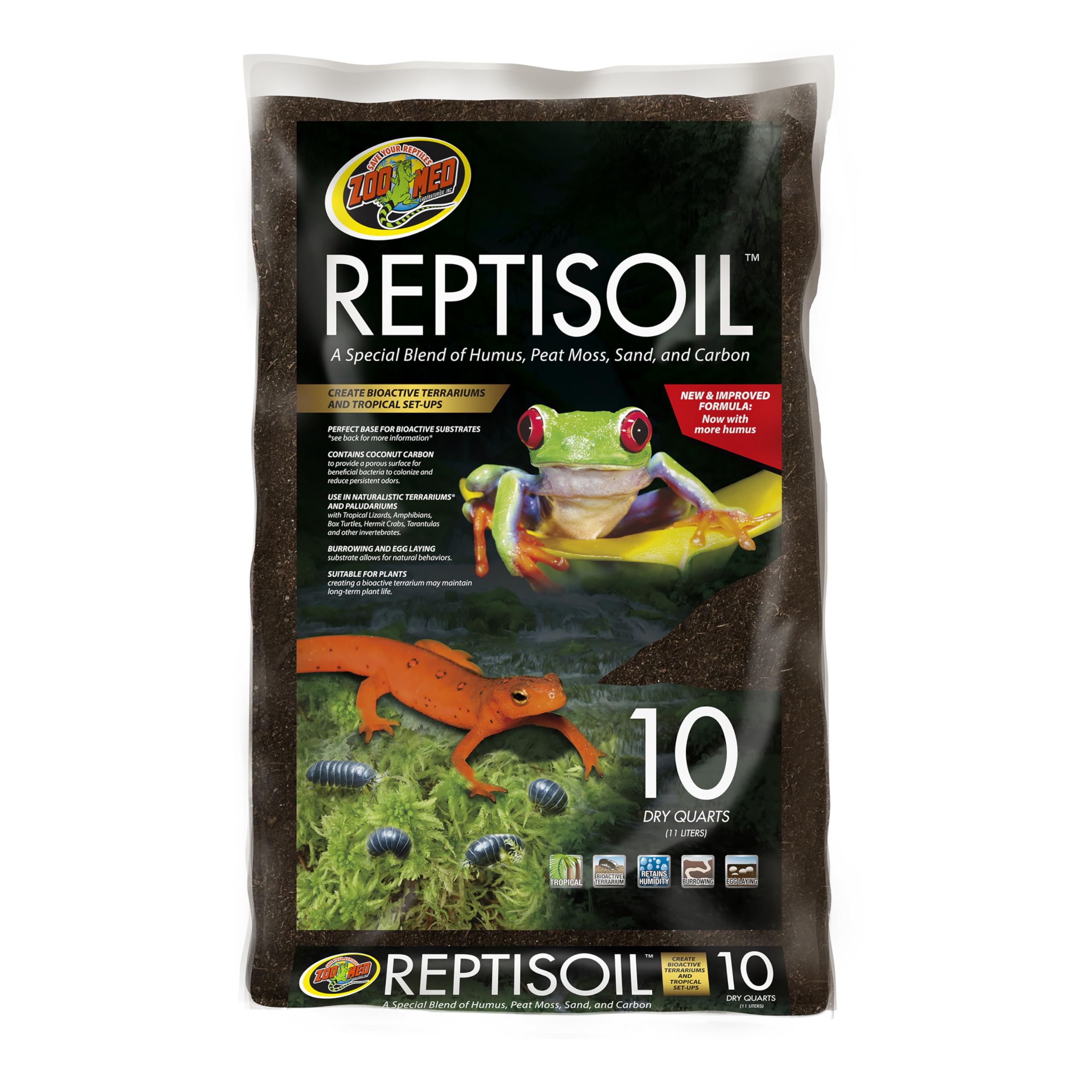 Zoo Med Reptisoil Terrario bioactivo: sustrato para biocultura y reducción de olores.