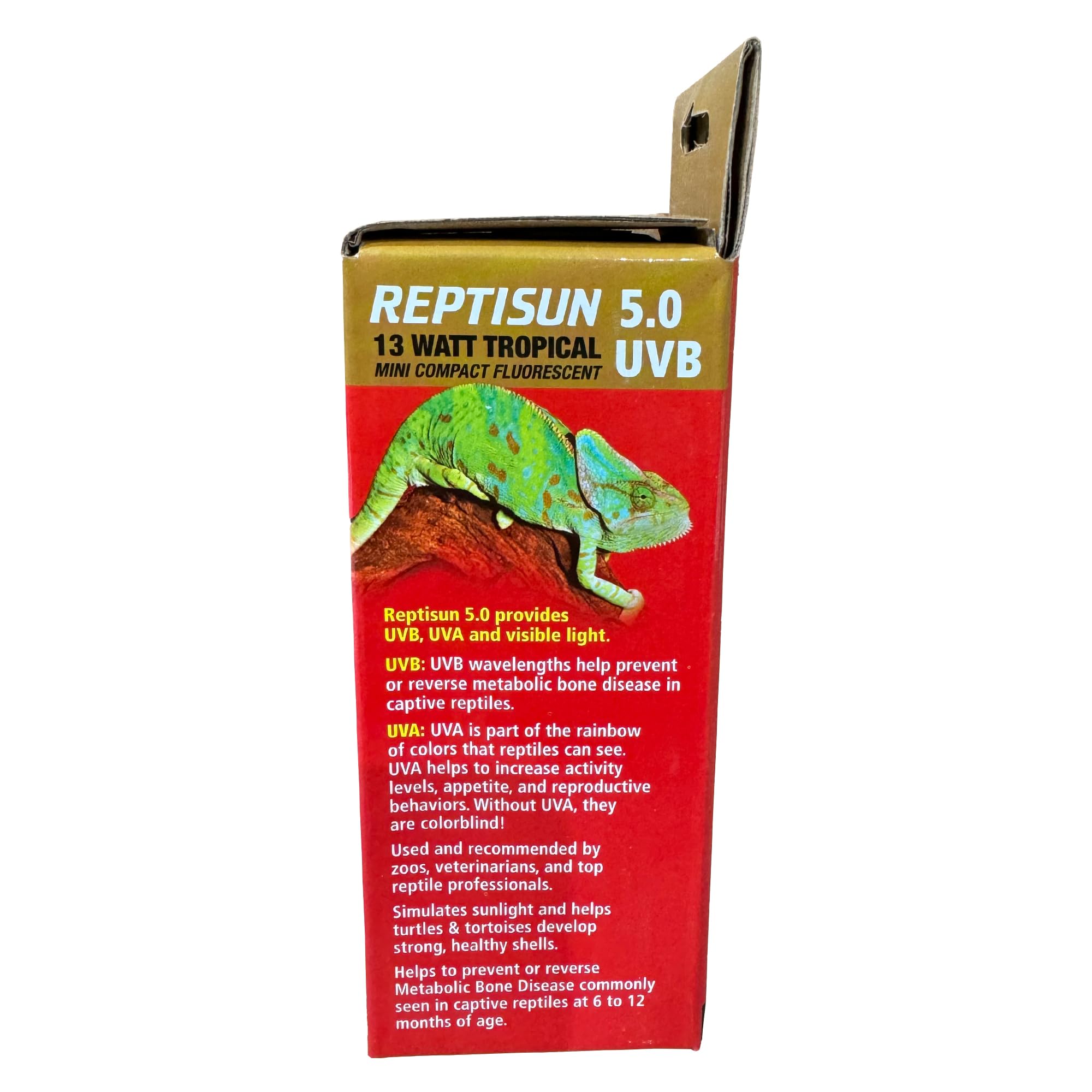 Zoo Med Reptisun 5.0 UVB Mini, empaque de dos, solución compacta para terrarios.