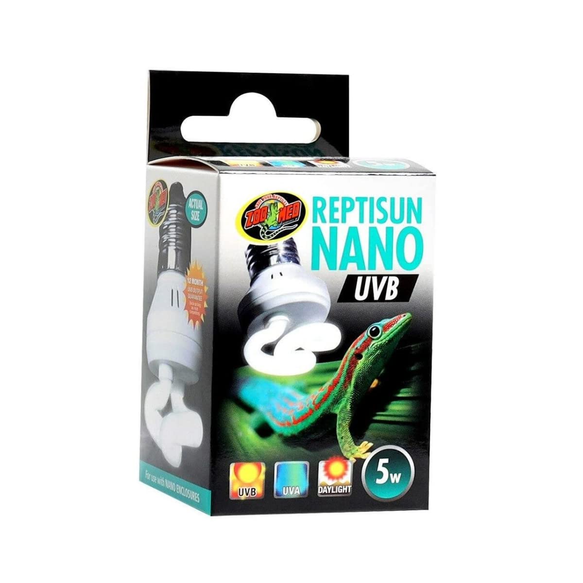 Zoo Med Reptisun Nano UVB Bombilla para reptiles, iluminación UVB y UVA para comportamientos naturales