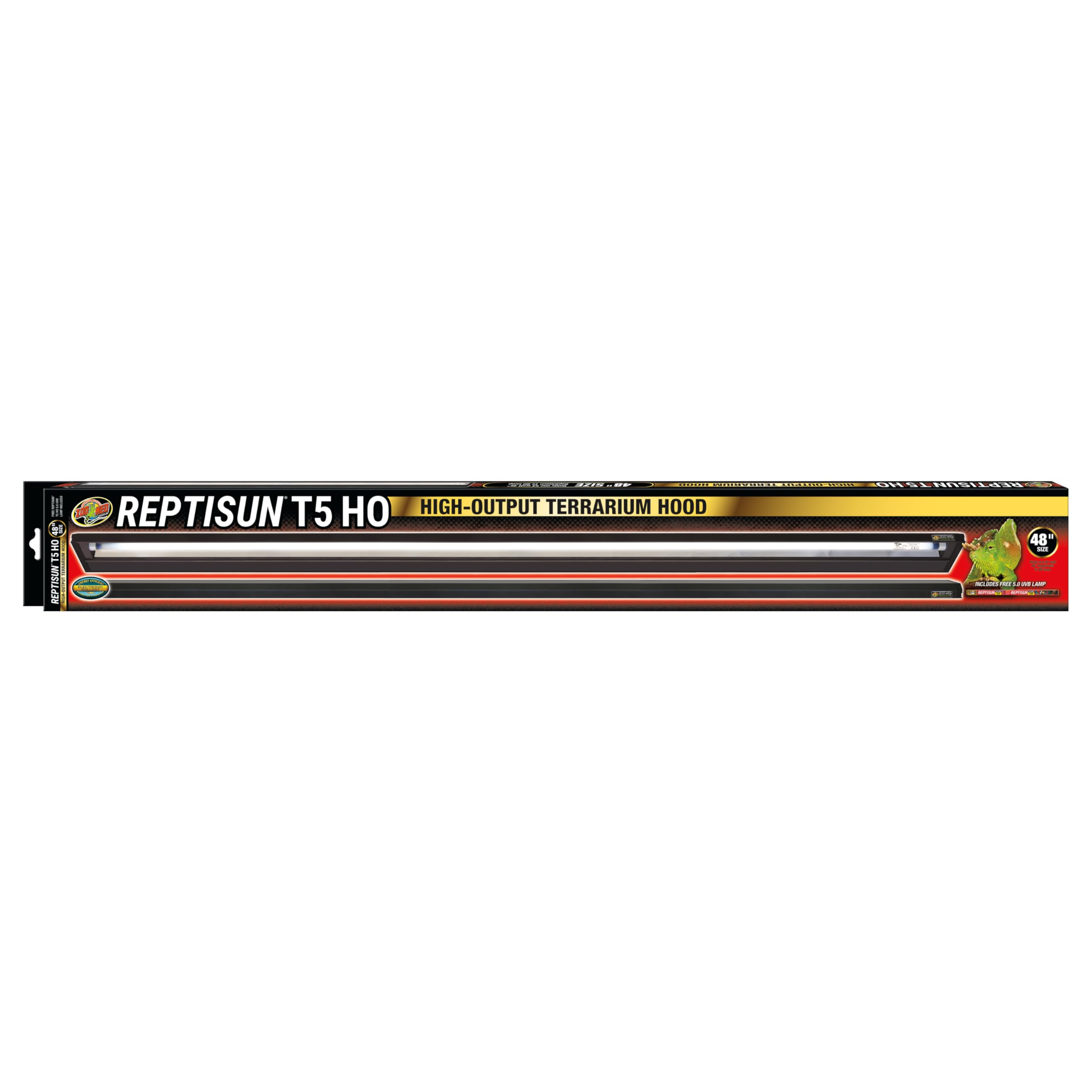 Zoo Med ReptiSun T5 HO, capucha para terrario, iluminación UVB UVA que favorece el bienestar de reptiles.
