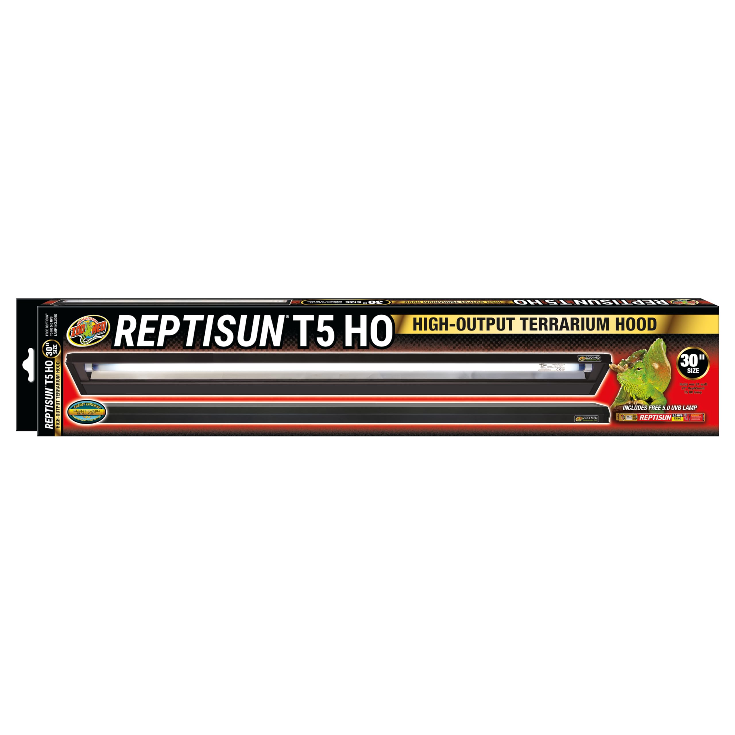 Zoo Med ReptiSun T5 HO, luminaria de terrario para reptiles, iluminación eficiente.