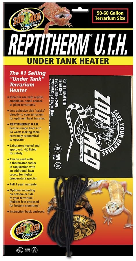 Zoo Med ReptiTherm, uso diario en terrario, calor constante para reptiles.