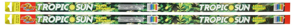 Zoo Med Tropic Sun 5500K, luz diurna T8 para acuario, realza colores y plantas.