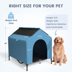 Cama de perro elevada Zooba con Textilene para confort duradero.