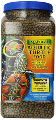 Zoo Med Alimento tortuga acuática crecimiento con pellets flotantes para alimentación en superficie