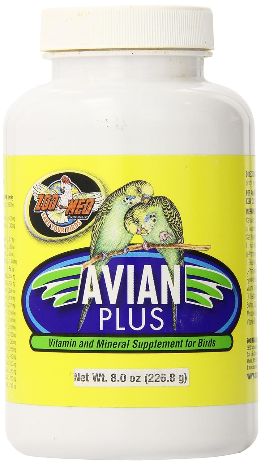 Zoo Med Avian Plus: polvo fino para adherirse a semillas