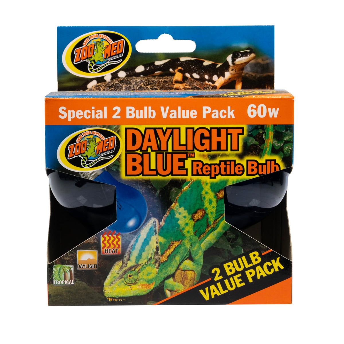 Bombillas Zoo Med diurnas azules 60W para terrario