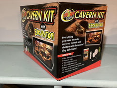 Zoo Med Cavern Kit con Excavador: balón redondo de 9 pulgadas para refugios amplios