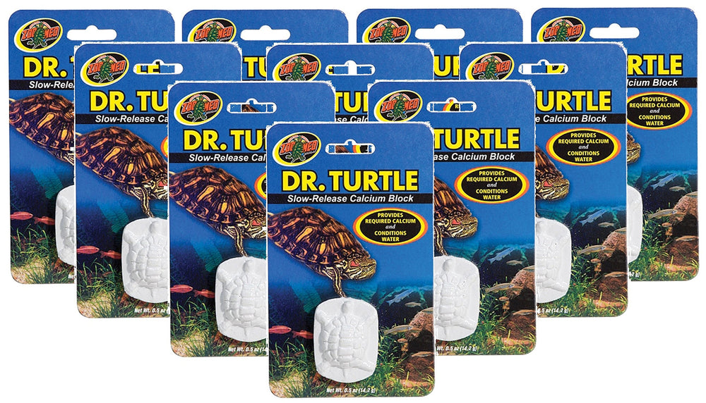 Zoo Med Dr.Turtle bloque calcio lento para tortugas, aporte gradual para desarrollo del caparazón.
