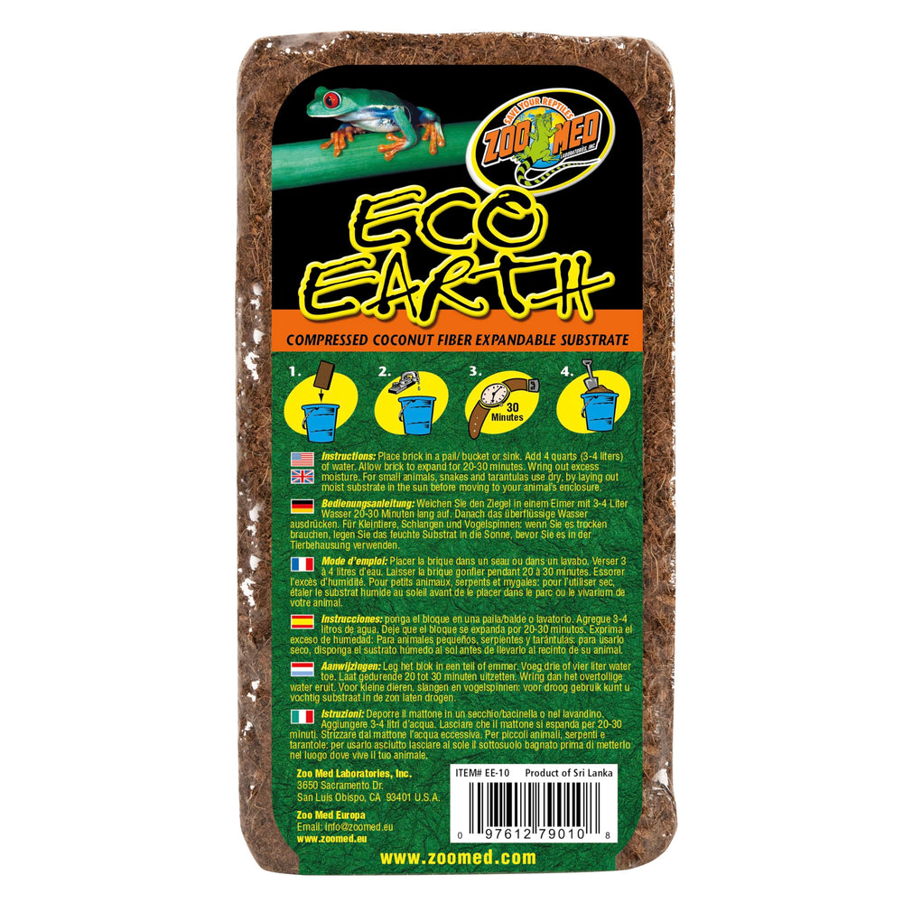 Zoo Med Eco Earth sustrato para reptiles.