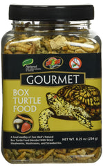 Alimento Zoo Med Gourmet Box Turtle Food en envase de 254 g para tortugas de caja.