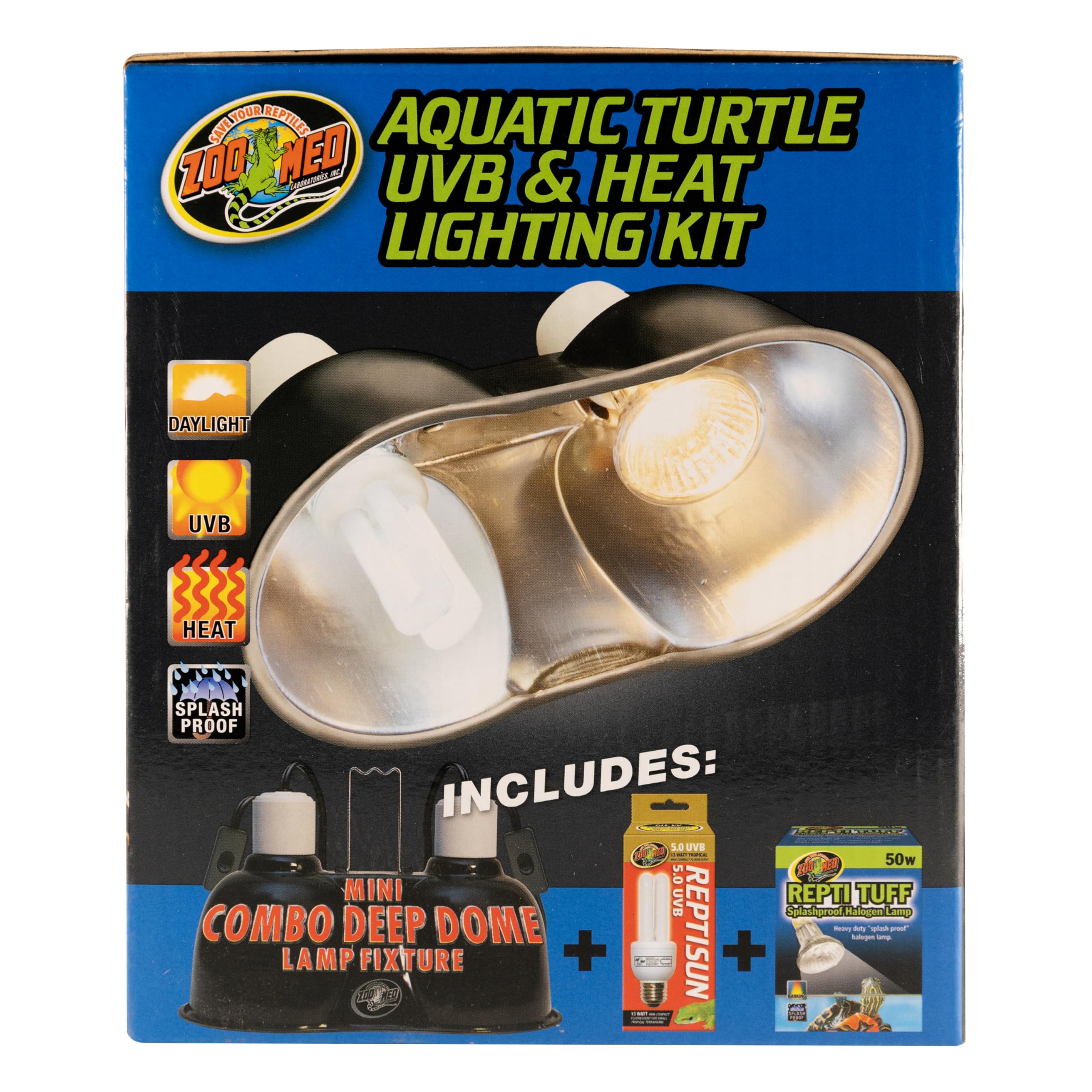 Lámpara halogenada Turtle Tuff 50W de Zoo Med, duradera